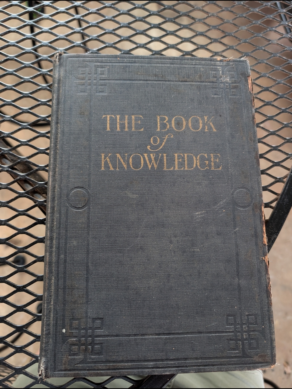 Vintage Black Hardcover Book - The Book of Knowledge Vol 16